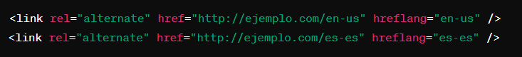 como se ve una etiqueta hreflang