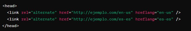 etiqueta hreflang en el encabezado html
